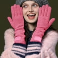 thumbnail image 4 of Bibifish Womens Gloves Solid Touchscreen Knitted Long Gloves Soft Warm Stretchable Casual Fall Winter Daily Wear Office Commute Trendy Long Gloves, 4 of 4