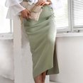 thumbnail image 3 of Button Split Bodycon Skirt,Split Bodycon Midi Skirt Midi Skirt Bodycon Skirt Future-Proof Design, 3 of 5