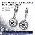 thumbnail image 3 of Pendientes SIGALIT Halo Moissanite Drop de plata de ley, 3 of 8