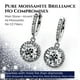thumbnail image 3 of Pendientes SIGALIT Moissanite Halo Solitaire S925 Plateados, 3 of 8
