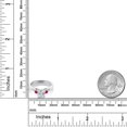 thumbnail image 6 of Gem Stone King 925 Sterling Silver Lab Grown Diamond and Red Ruby Engagement Ring for Women | 0.86 Cttw | Round 6MM | Gemstone April Birthstone | Size 5, 6 of 6