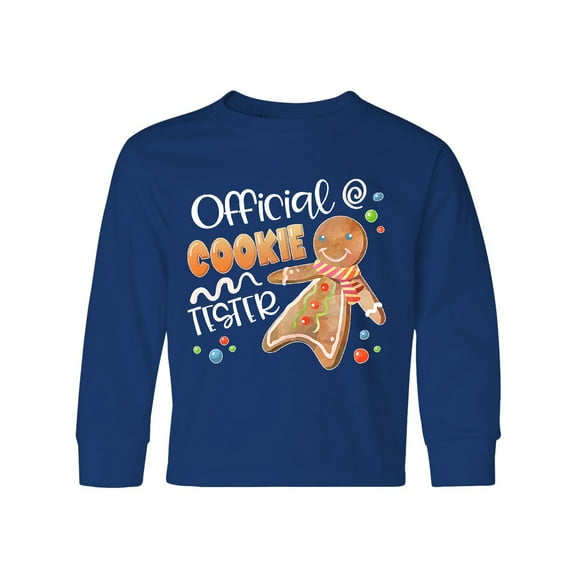 Inktastic Official Cookie Tester Cute Gingerbread Long Sleeve Youth T-Shirt