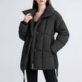 thumbnail image 2 of Fashion Plus Size Jackets for Womens Winter Warm Strap Hooded Pile Collar Fringed Hoodie, 2 of 5