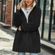 thumbnail image 5 of Abrigo de polar de peluche para mujer con cremallera, chaqueta con capucha de gran tamaño, sudadera con capucha de invierno larga, holgada, cálida y esponjosa con bolsillos, 5 of 5