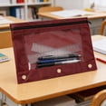 thumbnail image 5 of ZKCCNUK Pencil Pouch for 3 Ring Binder, Waterproof Zipper File Bags with Clear Window, Oxford Office Filing Documents Storage Folder Office Supplies, 5 of 8