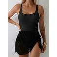 thumbnail image 6 of Eytino Bathing Suit One Piece Swimdress for Women Tummy Control Swim Dress with Mesh Skirt Tie Knot, 6 of 11