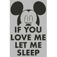 thumbnail image 2 of Girl's Mickey & Friends If You Love Me Let Me Sleep Graphic Tee Athletic Heather Medium, 2 of 5