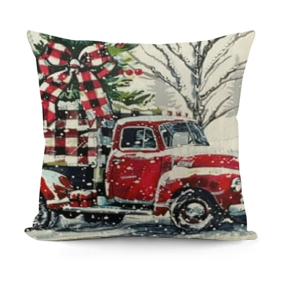 YINGXI Christmas Pillow Covers, Bowknot Throw Pillow Cases Decor for Sofa Couch 12x12in