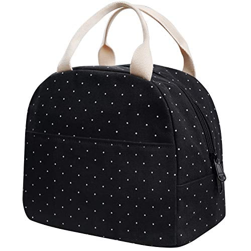 Cute Polka Dots Lunch Bag for Women Insulated Lunch Tote Bag for Working Waterproof Girls School Lunch Box Red