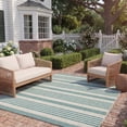 thumbnail image 4 of SAFAVIEH Courtyard Patrice Striped Indoor/Outdoor Area Rug, Grey/Blue, 8' x 11', 4 of 10