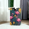thumbnail image 6 of Yayeee Freestanding Laundry Hamper with Handle Collapsible Large Storage Basket for Clothes, Yellow Floral Flamingo, 6 of 7
