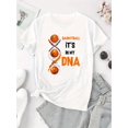 thumbnail image 2 of Creative English Gene Basketball Pattern Printed Women'S Fashionable Round Neck Short Sleeve, Simple Casual Sports T-Shirt, Comfortable Summer Top for Women During Holidays., 2 of 6