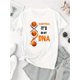 thumbnail image 2 of Creative English Gene Basketball Pattern Printed Women'S Fashionable Round Neck Short Sleeve, Simple Casual Sports T-Shirt, Comfortable Summer Top for Women During Holidays., 2 of 6
