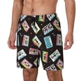 thumbnail image 1 of Fotbe Colorful Retro Tape Traje de Baño para Hombre – Shorts de Natación de Secado Rápido con Forro y Bolsillos-X-Large, 1 of 6