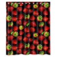 thumbnail image 1 of ABPHQTO Bonito estampado de fresas rojas Cortina de ducha Cortina de ducha impermeable 150x180 cm, 1 of 2