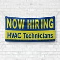 thumbnail image 4 of Now Hiring HVAC Technicians 13 oz Heavy Duty Vinyl Banner Technician Jobs Available Help Wanted Sign for Business Advertising Indoor/Outdoor Single-Sided with Metal Grommets (1.5x5 ft, Bl & Ye), 4 of 6