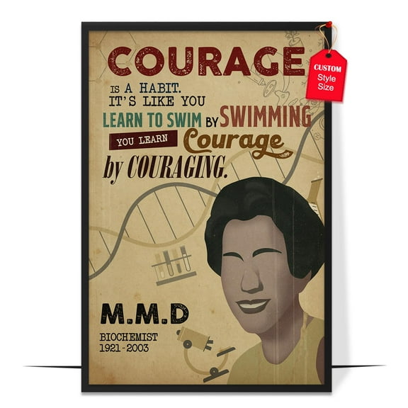 LOLUIS Inspirational Quotes Wall Art, Science Education Print Decor for Classroom Bulletin Board Office, Black Scientist Poster (Unframed 11"x17")