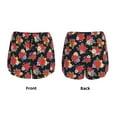 thumbnail image 3 of Balery Red Rose Flower Pantalones cortos deportivos para mujer con forro y dos bolsillos, elásticos, para entrenamiento, gimnasio, yoga-Large, 3 of 7