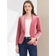 thumbnail image 3 of Abrigo De Oficina Para Mujer Chaqueta De Terciopelo Con Botones Y Cuello Chal Sólido Rosa S, 3 of 7