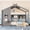 Gray, variant on Mintazer Twin Size Montessori House Floor Bed with Gable Playhouse Roof & Storage Cubbies, Low Platform Bed Frame with Round Window Side Panel for Toddlers Kids Bedroom, White