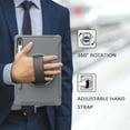 thumbnail image 2 of Dteck Galaxy Tab S6 10.5 2019 Case, Heavy Duty Shockproof Rugged Case with Hand Strap/360 Rotating Stand / Shoulder Strap For Samsung Tab S6 SM-T860/T865/T867 2019 Model, Gray, 2 of 9