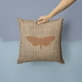 thumbnail image 2 of Carolines Treasures BB1059-BL-BN-PW1414 Moth Burlap and Brown   Canvas Fabric Decorative Pillow BB1059 14Hx14W, 2 of 4