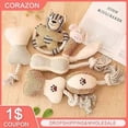 thumbnail image 2 of Juguete de cuerda de algodón para mascotas, limpiador de dientes de muelas de lona con sonido para perros, cuerda resistente a las mordeduras, juguetes de entrenamiento para perros, A03, 2 of 5