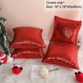 thumbnail image 6 of REGALWOVEN 4 Pcs Sequin Throw Pillow Covers, Decorative Cushion Covers for Sofa Car Seat, 18"x18" Red, 6 of 7