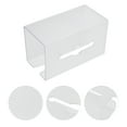 thumbnail image 3 of Funda para caja de pañuelos de líneas verticales grandes de Unique Bargains 1 Pc para mesa de dormitorio, plástico transparente, 3 of 3