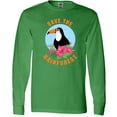 thumbnail image 3 of Inktastic Save the Rainforest Toucan Illustration Long Sleeve T-Shirt, 3 of 5