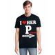 thumbnail image 1 of Funny Valentine's Day Couple Matching I Love Her Personality T-Shirt-100% Cotton - 220g Tee For Adult, Men, Women, Teen, Teenager, Adolescent, Youth., 1 of 7