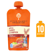Peter Rabbit Organics Apple, Carrot, & Pumpkin Puree Baby Food, 4.4 oz (Pack of 10)