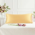 thumbnail image 2 of PiccoCasa Silky-Soft Satin Pillow Cases with Zipper Long Pillowcase Pillow  Covers King Champagne, 2 of 8