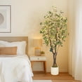 thumbnail image 2 of 5FT Artificial Eucalyptus Tree Indoor - Realistic Fake Potted Plant with White Planter, Lifelike Leaves & Bendable Boughs for Home Office Living Room Bedroom Decor, Housewarming Gift, 2 of 7