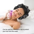 thumbnail image 7 of Rupoun Classic Wide‑Brim Shower & Sleep Cap, Waterproof, Soft CPE, Ideal for Chemotherapy & Hair Protection, Black, 7 of 7