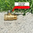 thumbnail image 4 of Garden Hose Shut Off Valve Ball Valve 3/4" GHT Water Hose Shut Turn Off Valve Heavy Duty Hose On Off Valve Brass Shut Off Valve Hose Ball Valve 1Pc Long Handle, 4 of 6