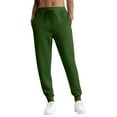 thumbnail image 6 of Ladies' Straight Leg Pants Fashionable Solid Color High Waist Drawstring Pockets Elastic Waist Casual Pants Sweatpants For women, 6 of 6