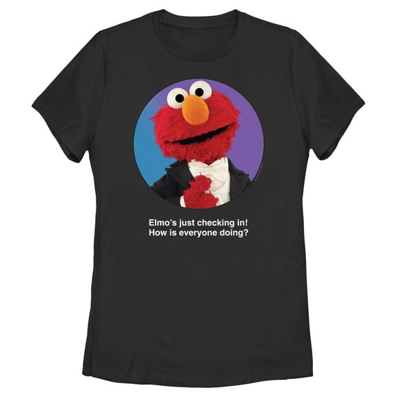 Women's Sesame Street Elmo Tuxedo Checking In Graphic T-Shirt