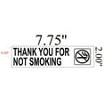 thumbnail image 2 of THANK YOU FOR NOT SMOKING SIGN- WITH DOUBLE SIDED TAPE (WHITE, ALUMINIUM, 3X9), 2 of 2