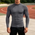 thumbnail image 4 of SUYIDA Men's Ice Silk Mesh Zip Top, Long Sleeve Breathable Athletic Tee, Quick Dry Comfortable Fit Shirt, 4 of 6