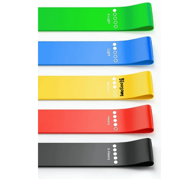 Kit Ligas De Resistencia  Bloosom Banda De Resistencia Ejercicio Yoga 5 Niveles Multicolor