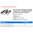 thumbnail image 2 of Front and Rear Air Spring to Coil Spring Conversion Kit - Compatible with 2000 - 2006 Mercedes-Benz S430 RWD 2001 2002 2003 2004 2005, 2 of 2