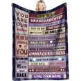 thumbnail image 1 of LHSHID Custom Blanket for Granddaughter Personalized to My Granddaughter from Grandma Letter Throw Blanket for Couch Bed Sofa Mothers Day Birthday Gifts 60"x80", 1 of 6