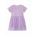 thumbnail image 3 of Emy Dola Toddler Girl's Casual Short Sleeve Tutu Skater Princess Tulle Dress 2-7T Kids Easter Party Dresses - 1Pcs Carrot Prints, 3 of 7