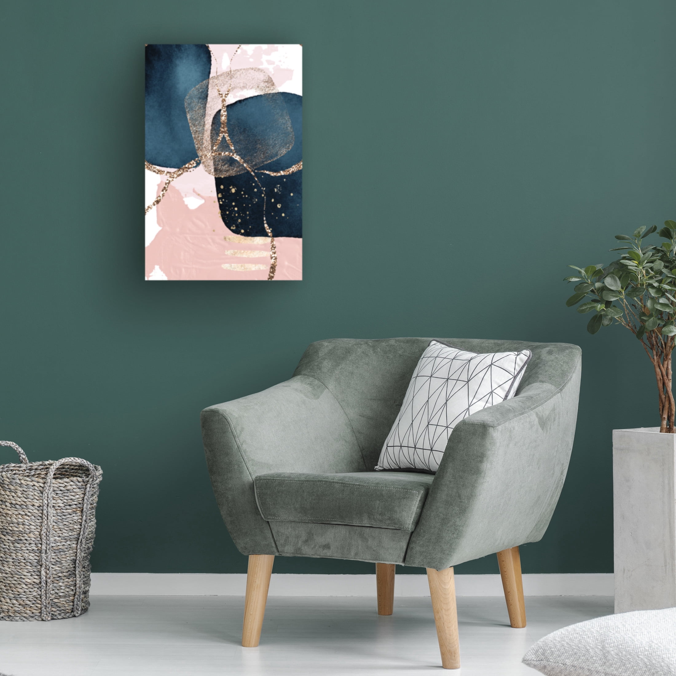 Trademark Fine Art Sally Ann Moss Fabulously Navy 3 Canvas Wall Art