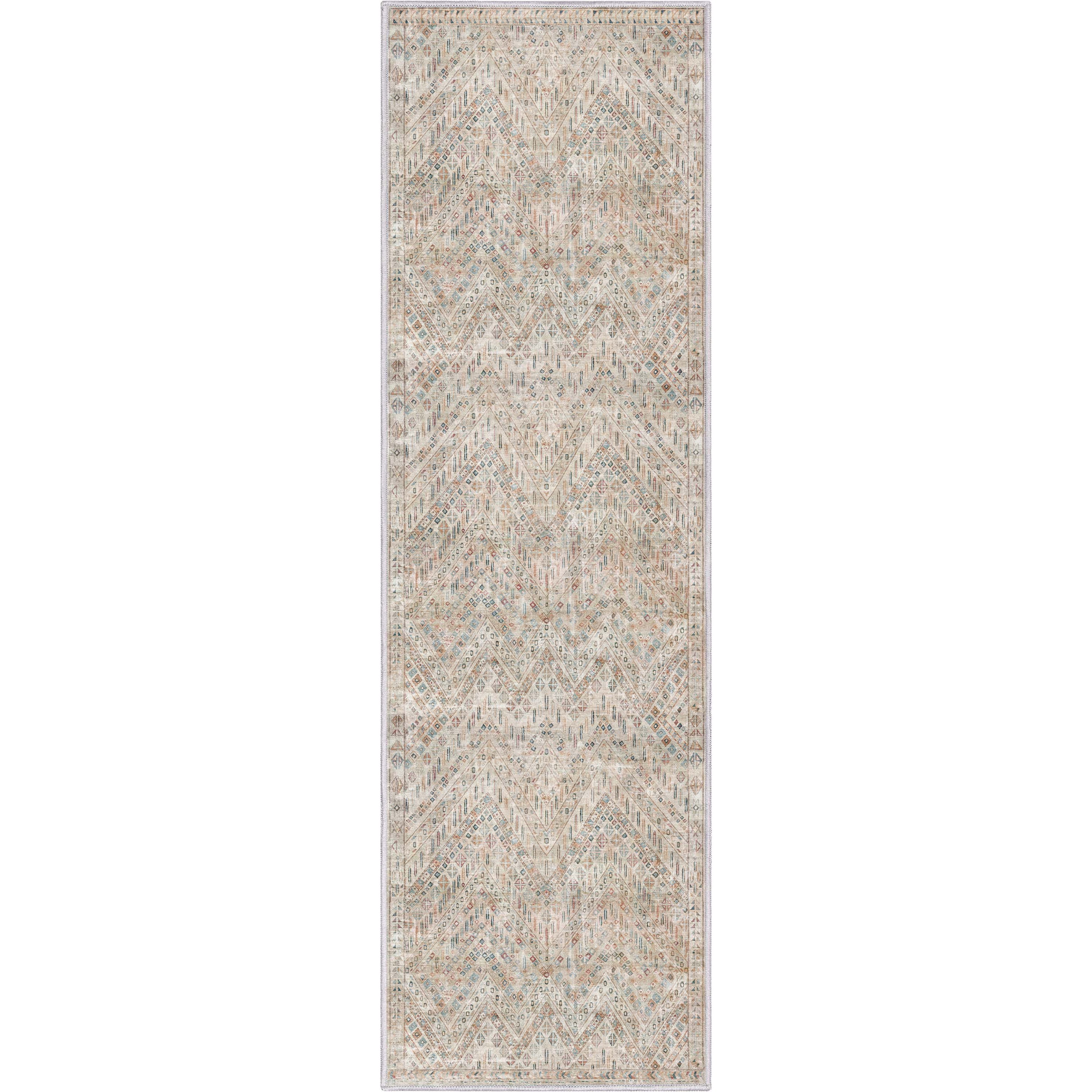 Well Woven Asha Anya Vintage Tribal Ivory 2'3" x 7'3" Runner Rug