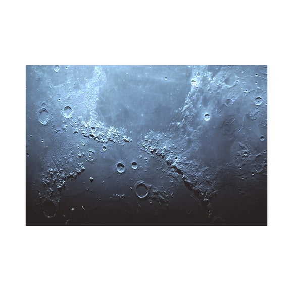 Trademark Fine Art Basudeb Chakrabarti Mountains A Oceans Of The Moon Canvas Wall Art