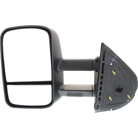 Kool Vue Towing Mirror Compatible With 2007-2014 Chevrolet Tahoe 2007-2013 GMC Sierra 1500 Left Driver Side w/ Blind Spot Corner Glass Textured Black