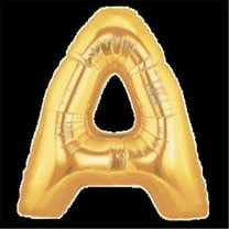 Megaloon Letter A Gold 34 Inch  Foil Mylar Balloon [15901G]