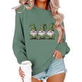thumbnail image 6 of Womens St. Patrick's Day Casual Sweatshirt Long Sleeve Shirts Irish Cute Clover Shamrock Pullover Tops, 6 of 6